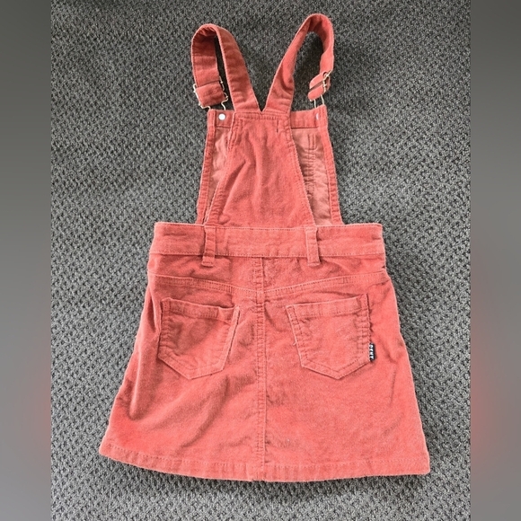 Dkny Girls Overalls Corduroy Sz S Pockets Party Logo Pink School Party - Picture 10 of 12